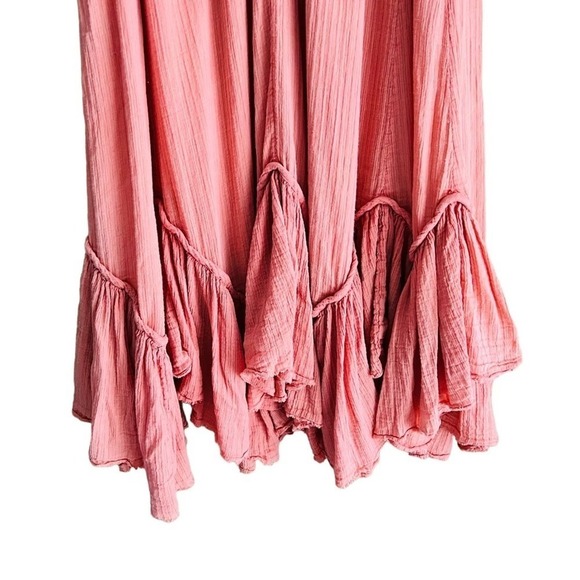 Free People | Dreams Of Bali Gauzy Maxi Dress Peach size Medium - Picture 9 of 16